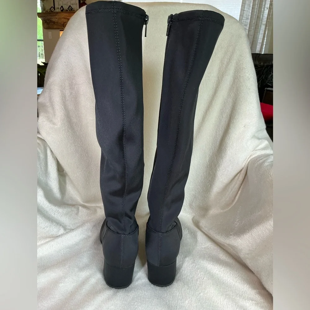 NEW Alex Marie Zip Up Knee High Fabric Black Boots NWT women’s size 6.5